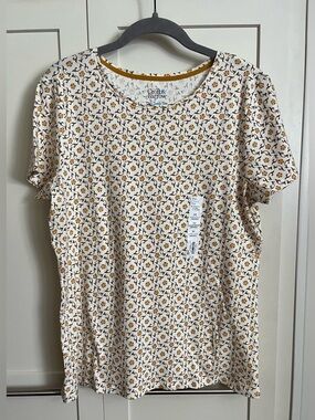 Croft & Barrow Flower Print Classic Tee